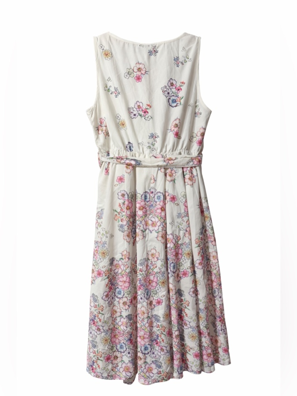 NWT Bella Mimi Floral Midi Dress in Cream and Pink size 14/16 1X 🌺🌹🌸 BRB SL 3 - Picture 4 of 9